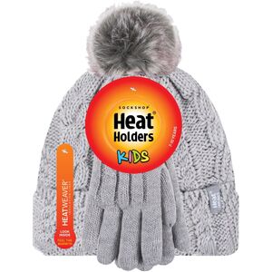 Heat Holders Girls Bobble Pom Pom Thermal Hat and Gloves Set by Heat Holders