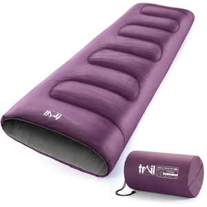 Single 200 GSM Envelope Sleeping Bag - Purple by Trail