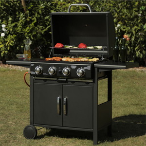 Mayfield 4 Burner Gas Barbecue - Black by Tepro