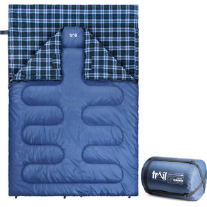 Premium Double Sleeping Bag - Blue by Trail