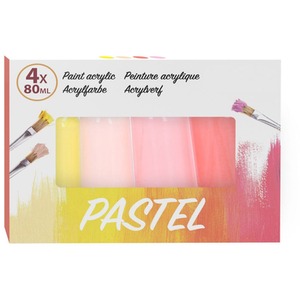 4-Pack Pastel Colours Acrylic Paint Set - Multicolour by UMKY