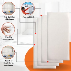 Self Adhesive Padded Wall Panels (60x25cm) Peel and Stick Wall Cushion by NOVECRAFTO