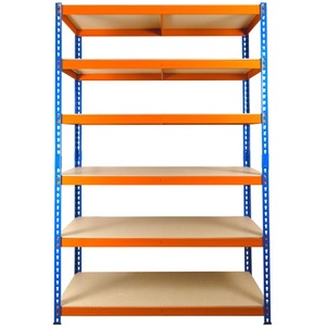 Extra Heavy Duty Racking Shelving 6 Levels - Blue & Orange / 120cm / 45cm by Trade Price Deals
