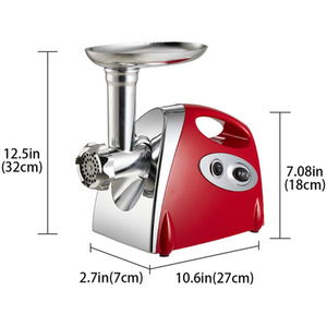 2 in 1 Electric Meat Grinder and Sausage Stuffer - Red by Livingandhome