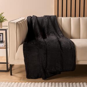 Ribbed Faux Fur Throw by OHS