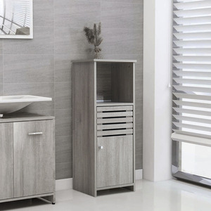 Bathroom Floor Shuttered Cabinet - Grey / 1 by Livingandhome
