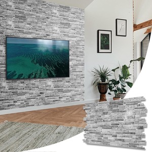 3D Wall Panels (96x48 cm) PVC Cladding Panel Natural Stone Brickwork by NOVECRAFTO