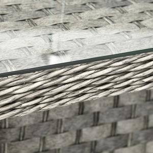 Outsunny 7 Pieces PE Rattan Garden Furniture Set - Grey by Outsunny