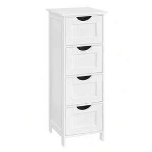 VASAGLE Bathroom Floor Storage Cabinet with 4 Drawers - White by VASAGLE