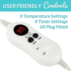 Cosy Electric Heated Throw Blanket Luxurious Sherpa Fleece - Grey Lilac by Cozy Night