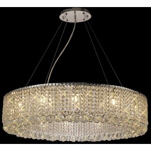 Empire 85cm Ceiling Pendant Chandelier, G9, Polished Chrome, Crystal - Polished Chrome
