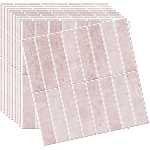 Livingandhome Set of 10 Self-Adhesive Wall Tile Stickers by Livingandhome