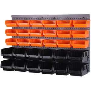 DIY Tool Storage Set with Wall Plates - Black / 30 Piece Set by Groundlevel
