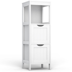 Bathroom Side Storage Cabinet - White by Costway
