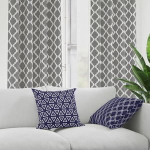 Set of 4 Navy Blue Geometric Cushion Covers by Bedbric