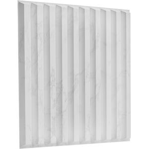 3D Wall Panels (50x50 cm) PVC Cladding Panel in 3D Fluted Line Design by NOVECRAFTO