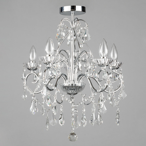 Vara Bathroom Chandelier - Chrome / 56.5cm by Litecraft