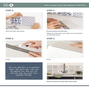 Lina Beige Self-Adhesive Wall Tiles (6 Tiles) - Beige by d-c-fix