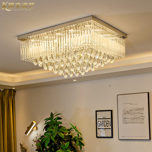 Modern Crystal LED Flush Ceiling Light Chandelier by WDW