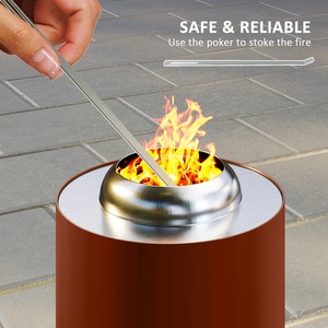 Outsunny Stainless Steel Smokeless Fire Pit 842-388 by Outsunny