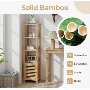 Bamboo Floor Storage Cabinet - Natural by Costway