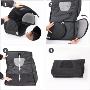 Nobleza Foldable Pet Travel Carrier - Black M / Medium by Nobleza