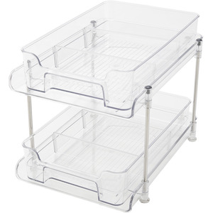 2-Tier Skincare Organizer for Makeup Cosmetic Perfume - Transparent by Livingandhome