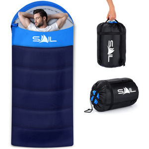 One X' Extra Wide 250GSM Sleeping Bag - Blue by SAIL