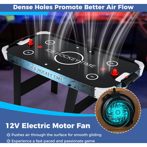 Foldable Air Hockey Table - Black by Costway