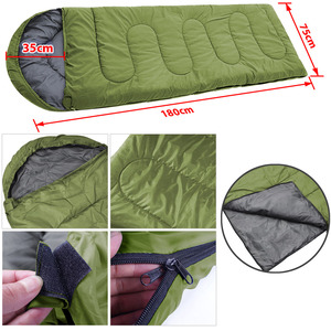 Adult Envelope Sleeping Bag Single Person - Green by Yaheetech