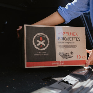 Hazel Hex Sumi Bincho Charcoal Briquettes - Black by Globaltic