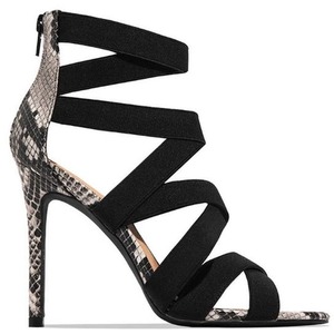 Snake Print Roman High Heel Sandals
