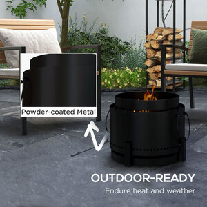 Outsunny Round Metal Smokeless Fire Pit by Outsunny