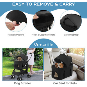 Foldable Pet Stroller by Costway