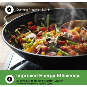 Double Induction Hob with LED Display - Black by VonShef