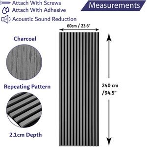 Wooden Slatted 3D Acoustic Wall Panelling by Home Treats