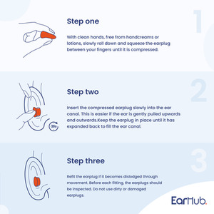 EarHub Premium 10 Pairs of Soft Foam Earplugs - Orange by EarHub