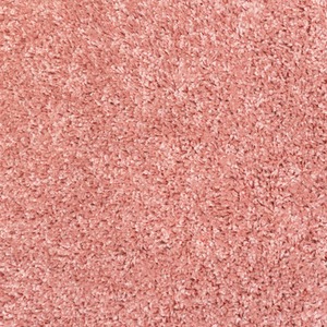 Soft Value Blush Pink Shaggy Area Rug - Blush Pink / 135 x 135cm by The Rug House