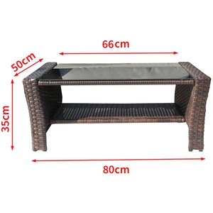 Rattan Garden Furniture Outdoor Set - Brown by BIRCHTREE