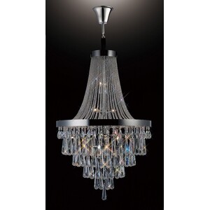 Sophia Ceiling Pendant Chandelier 17 Light Polished Chrome, Crystal - Polished Chrome