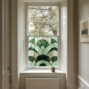 Albonese Art Deco Stained Glass Privacy Window Film by Creative Printing Solutions