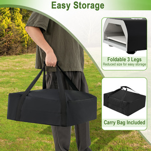 4KW Foldable Pizza Oven - Black by Costway