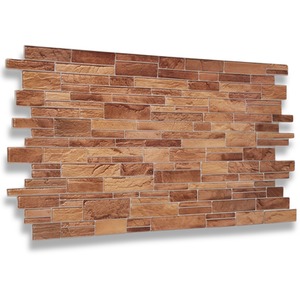 3D Wall Panels (96x48 cm) PVC Cladding Panel in Brick Effect by NOVECRAFTO