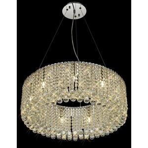 Empire 60cm Ceiling Pendant Chandelier, 9 Light G9, Polished Chrome, Crystal - Polished Chrome