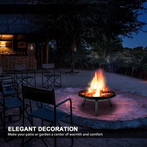 Outdoor Fire Pit Garden Patio Heater - Black