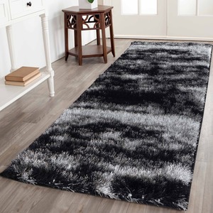 Modern Soft Two Tone Shimmer Shaggy Area Rugs by Desire Rugs