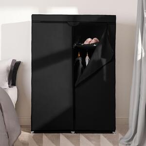Fabric Double Canvas Wardrobe - Black by OHS