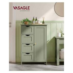 Bathroom Storage Cabinet with 4 Drawers - Green by VASAGLE