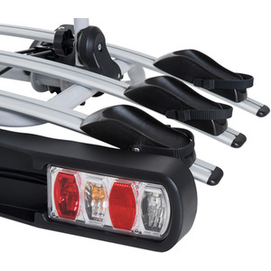 HOMCOM 3 Bicycle Carrier Rear-mounted SUV Mountain Hitch Mounted Rack - Silver by HOMCOM