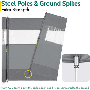 Metal Poled Camping Windbreak by Trail